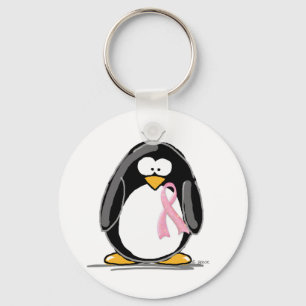 Breast Cancer Penguin Schlüsselanhänger