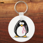 Breast Cancer Penguin Schlüsselanhänger (Vorderseite)