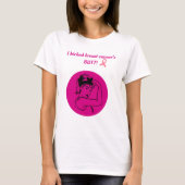 Breast Cancer Pink Kick Butt Woman T-Shirt (Vorderseite)