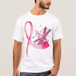 Breast Cancer Ribbon Pink Draquelly T-Shirt<br><div class="desc">- Made in USA and ships from USA. Please be sure to choose our store when you add to cart. - Available for Home, Office, or School. Great space decoration to make life more healthy. Meaningful Ohrs on Birthday, Wedding, Anniversary. This is the perfect gift or decor for a bedroom,...</div>