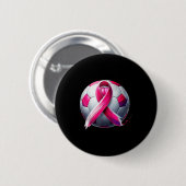 Breast Cancer Soccer Ball Nk Ribbon Kick For A Button (Vorne & Hinten)