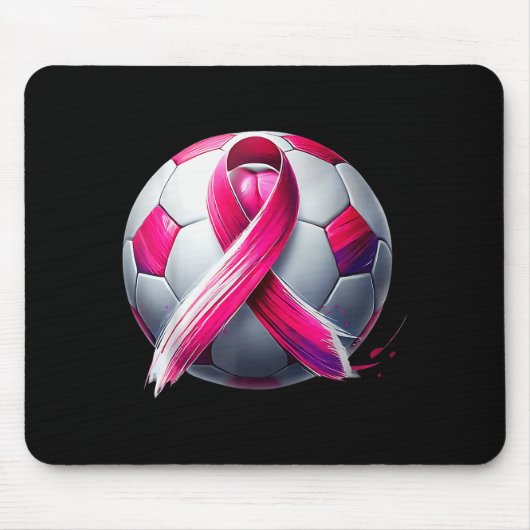 Breast Cancer Soccer Ball Nk Ribbon Kick For A Mousepad (Vorne)