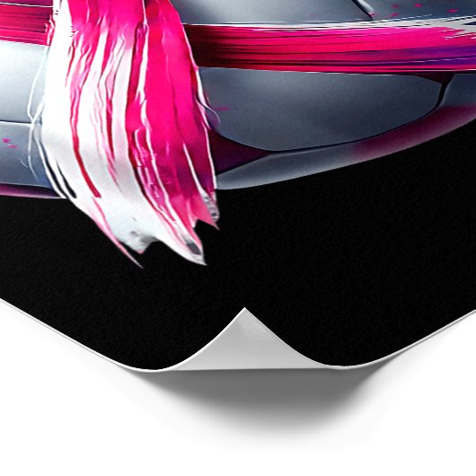 Breast Cancer Soccer Ball Nk Ribbon Kick For A Poster (Ecke)