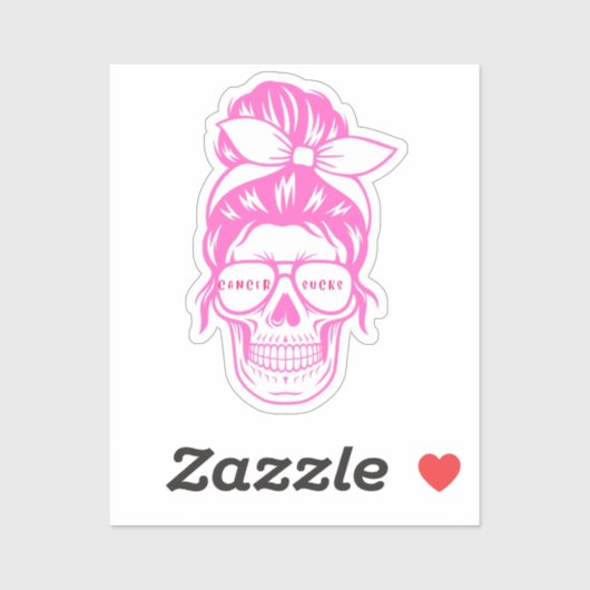 Breast Cancer Sucks Sticker (Blatt)