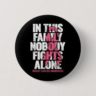 Breast Cancer Support Vintage Family Breast Cancer Button