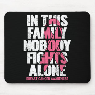 Breast Cancer Support Vintage Family Breast Cancer Mousepad