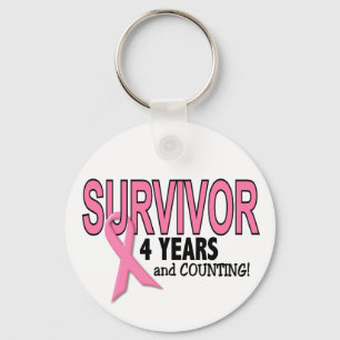 BREAST CANCER SURVIVOR 4 Years & Counting Schlüsselanhänger