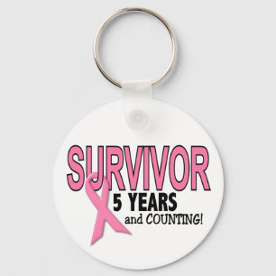 BREAST CANCER SURVIVOR 5 Years & Counting Schlüsselanhänger