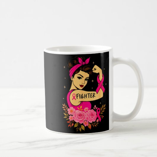 Breast Cancer Survivor Rosie Riveter Nk Awareness Kaffeetasse (Rechts)