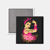 Breast Cancer Survivor Rosie Riveter Nk Awareness Magnet (Vorderseite/Rückseite)