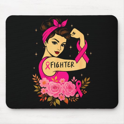 Breast Cancer Survivor Rosie Riveter Nk Awareness Mousepad (Vorne)