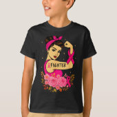 Breast Cancer Survivor Rosie Riveter Nk Awareness T-Shirt (Vorderseite)