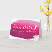 Breast Cancer Survivor You are Beautiful Karte (Gelbe Blume)