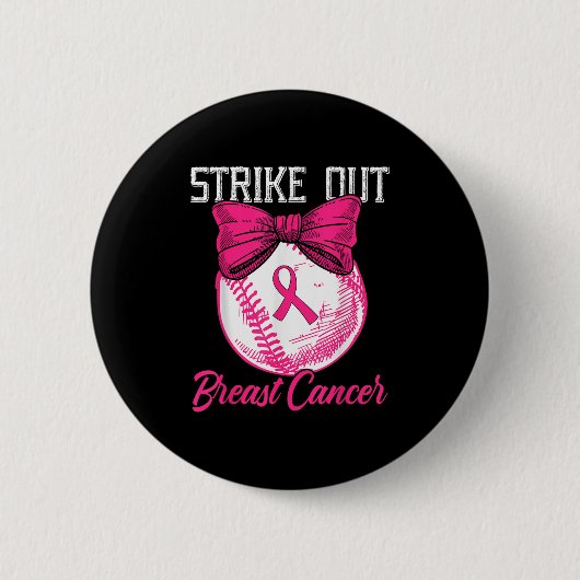Breastkrebs-Baseball-Brustkrebs beenden Button (Vorderseite)