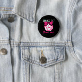 Breastkrebs-Baseball-Brustkrebs beenden Button (Beispiel)