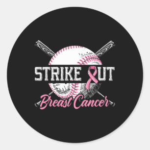 Breastkrebs-Baseball-Brustkrebs beenden Runder Aufkleber