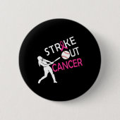 Breastkrebs-Baseball-Kampf Button (Vorderseite)