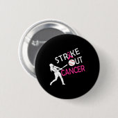 Breastkrebs-Baseball-Kampf Button (Vorne & Hinten)