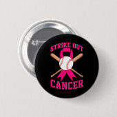 Breastkrebs-Baseball-Kampf Button (Vorne & Hinten)