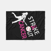 Breastkrebs-Baseball-Kampf Fleecedecke (Vorderseite (Horizontal))