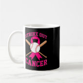 Breastkrebs-Baseball-Kampf Kaffeetasse (Links)