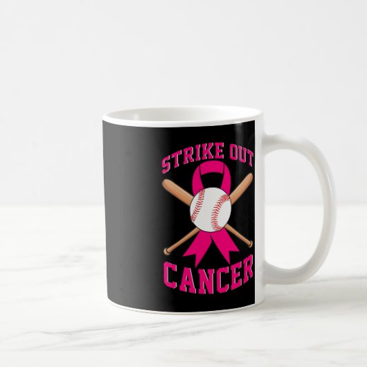 Breastkrebs-Baseball-Kampf Kaffeetasse (Rechts)