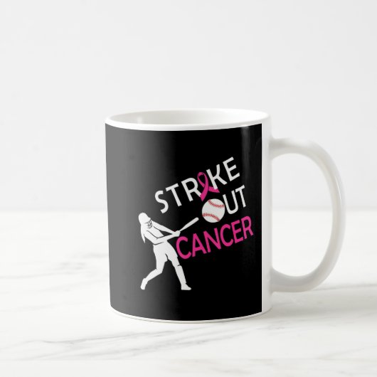 Breastkrebs-Baseball-Kampf Kaffeetasse (Rechts)