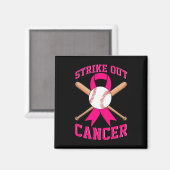 Breastkrebs-Baseball-Kampf Magnet (Vorderseite/Rückseite)