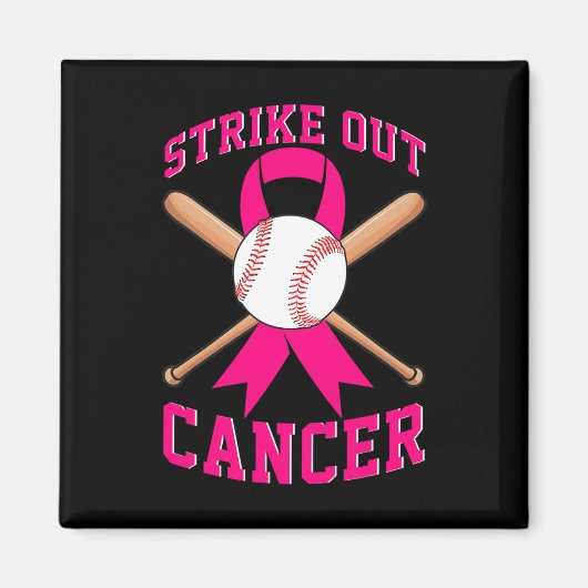 Breastkrebs-Baseball-Kampf Magnet (Vorne)