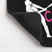 Breastkrebs-Baseball-Kampf Mousepad (Ecke)