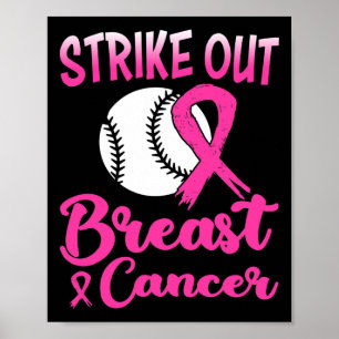Breastkrebs-Baseball-Kampf Poster
