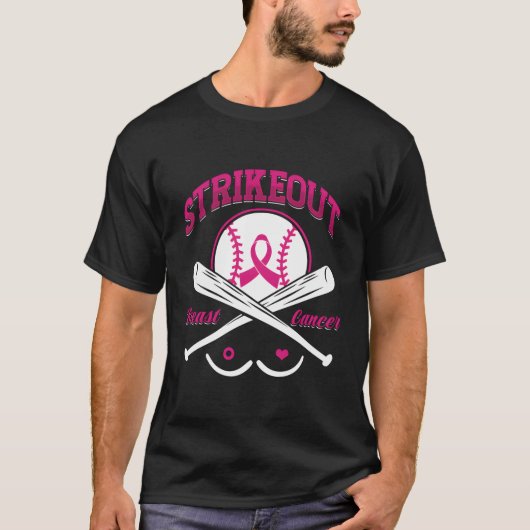 Breastkrebs-Bewusstsein abschaffen Baseball Bat Ba T-Shirt (Vorderseite)