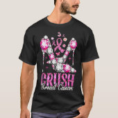 Breastkrebs-Bewusstsein Bling Pink Ribbon T- T-Shirt (Vorderseite)