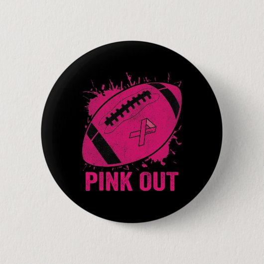 Breastkrebs-Bewusstsein für Fußball Brustkrebs Button (Vorderseite)