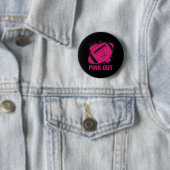 Breastkrebs-Bewusstsein für Fußball Brustkrebs Button (Beispiel)