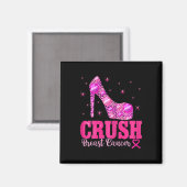 Breastkrebs-Bewusstsein - Rosa Heels Magnet (Vorderseite/Rückseite)