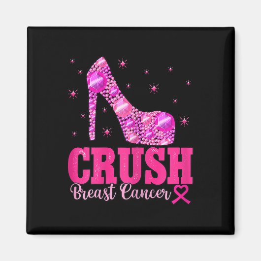 Breastkrebs-Bewusstsein - Rosa Heels Magnet (Vorne)