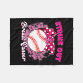 Breastkrebs-Bewusstseinsbildung verhindern Basebal Fleecedecke (Vorderseite (Horizontal))