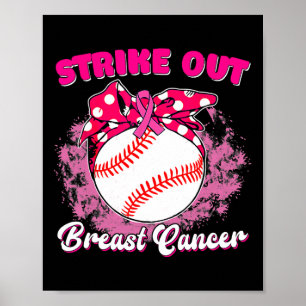 Breastkrebs-Bewusstseinsbildung verhindern Basebal Poster