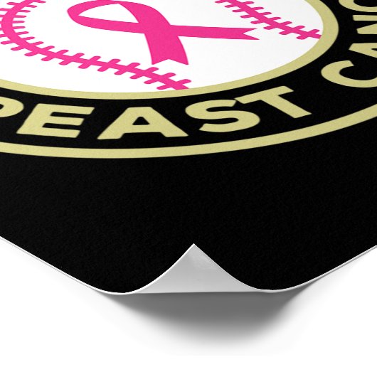 Breastkrebs-Bewusstseinsbildung verhindern Basebal Poster (Ecke)