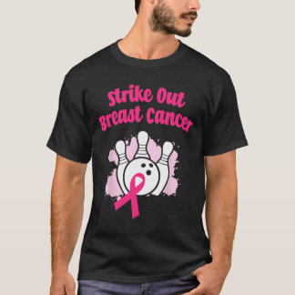 Breastkrebs-Bowling Ribbon Pink auslöschen T-Shirt
