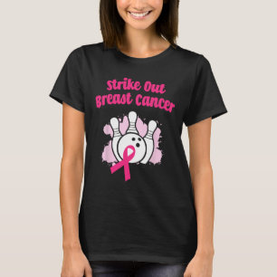 Breastkrebs-Bowling Ribbon Pink auslöschen T-Shirt