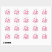 Breastkrebs fertig, Set, Pink! Runder Aufkleber (Blatt)