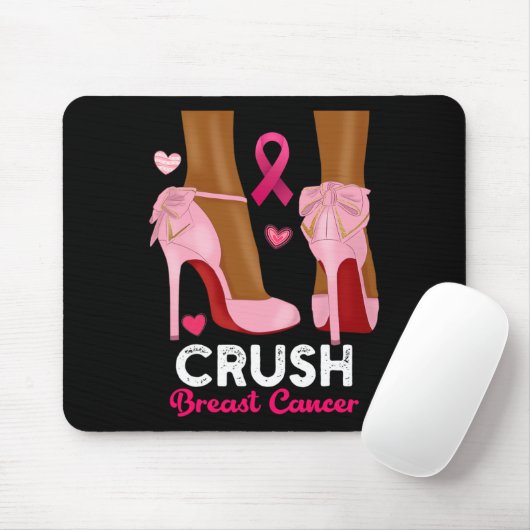 Breastkrebs im Oktober tragen wir rosa schwarz Mousepad (Mit Mouse)
