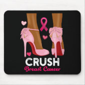Breastkrebs im Oktober tragen wir rosa schwarz Mousepad (Vorne)