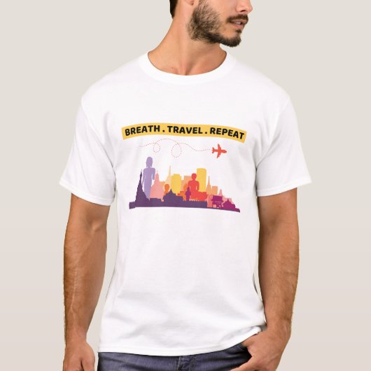 BREATH REPEAT: Thailand Berühmte Sehenswürdigkeit T-Shirt (Vorderseite)