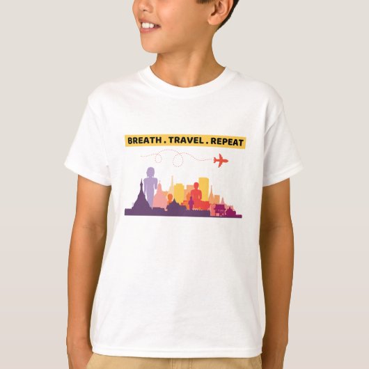 BREATH REPEAT: Thailand Berühmte Sehenswürdigkeit T-Shirt (Vorderseite)