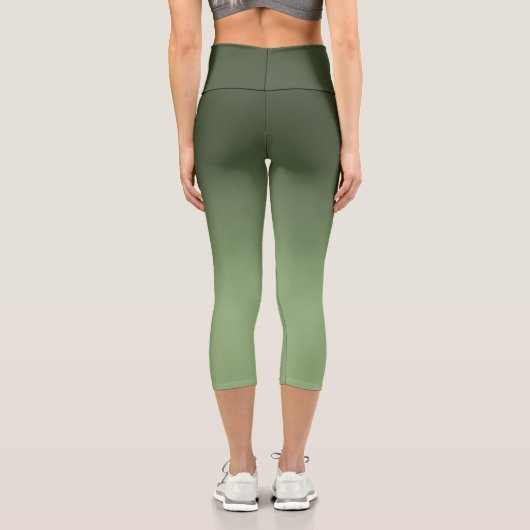 Breath_Zone Grüne Leggings Capri (Rückseite)