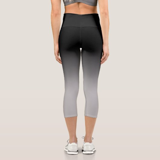 Breath_Zone Schwarze Gradient Capri Leggings (Rückseite)