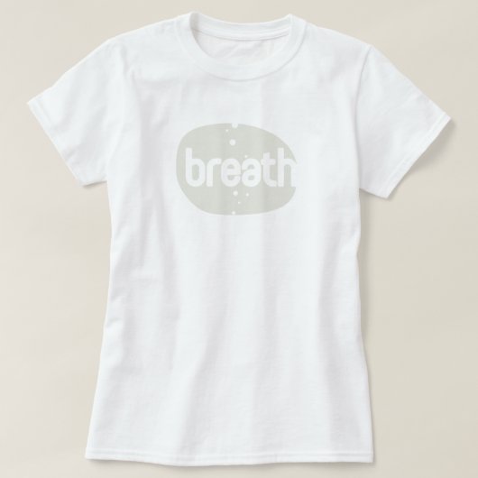 Breath Zone - White Yoga & Pilates T-shirt (Design vorne)